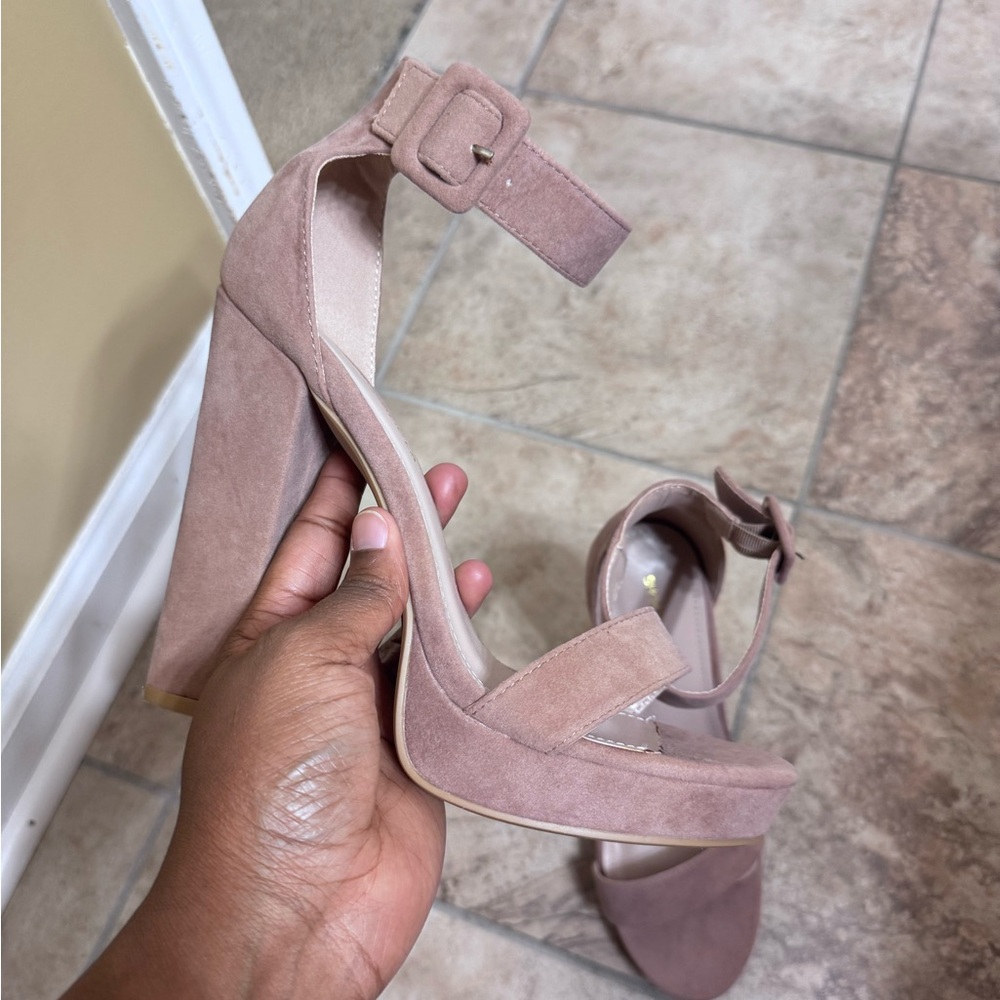 Tan Suede Heels
